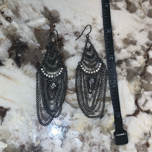 GUESS Black Stainless Steel Chandelier Earrings, 2007 - Picture 6 of 6